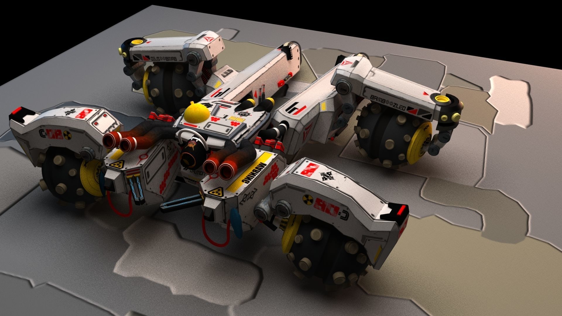 Sci Fi concept car 3D model_38