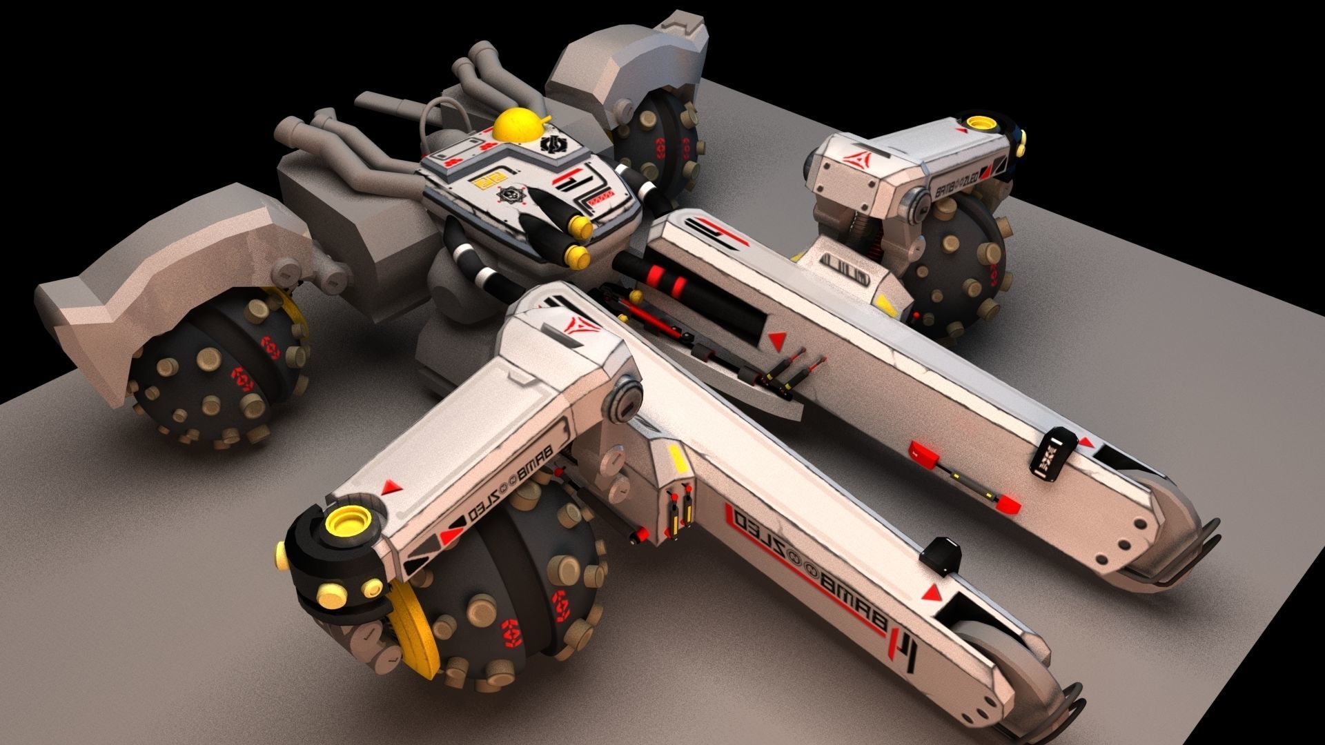 Sci Fi concept car 3D model_30