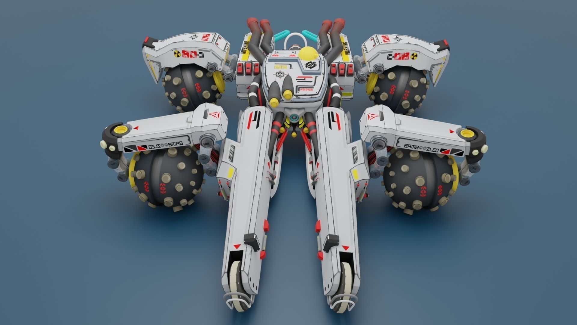 Sci Fi concept car 3D model_2