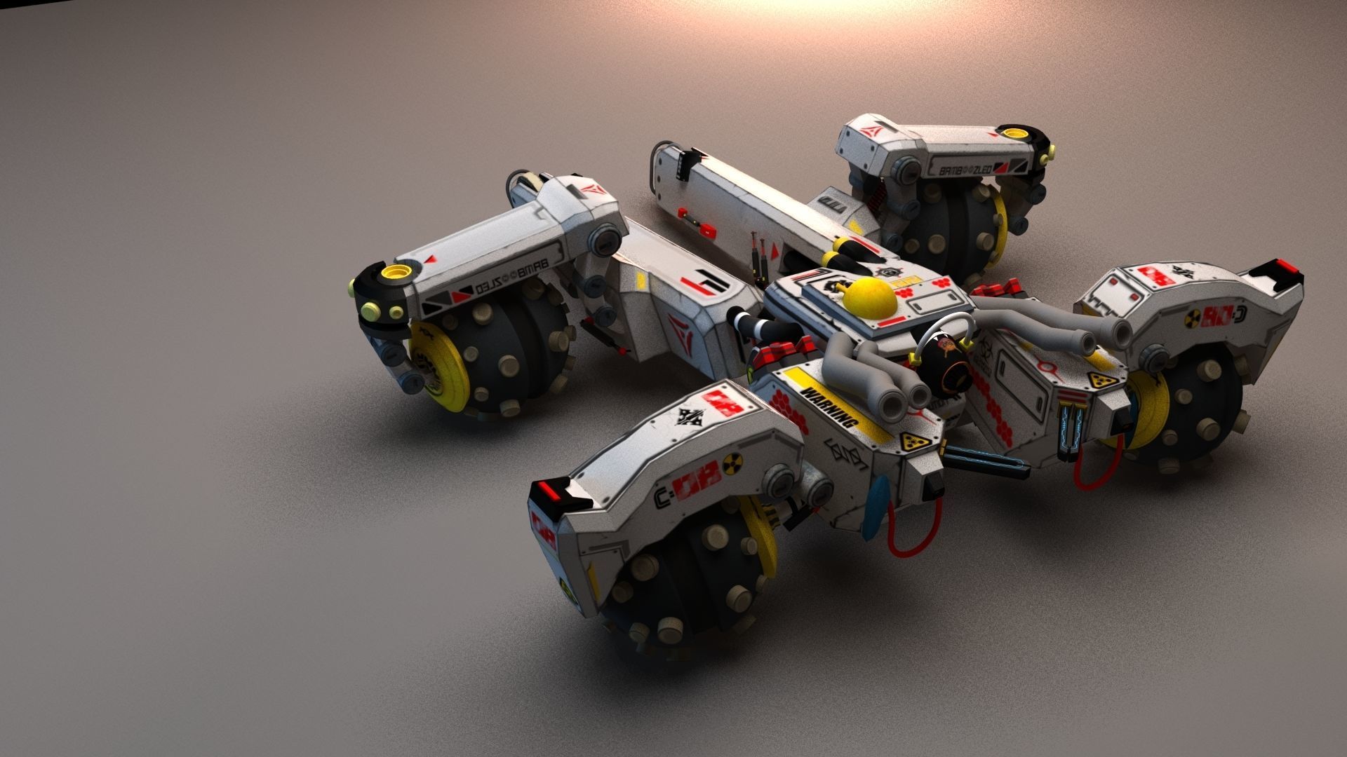 Sci Fi concept car 3D model_35