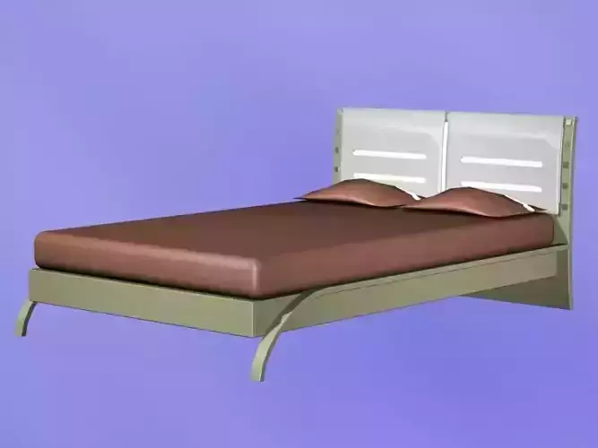 Bed model with headboard