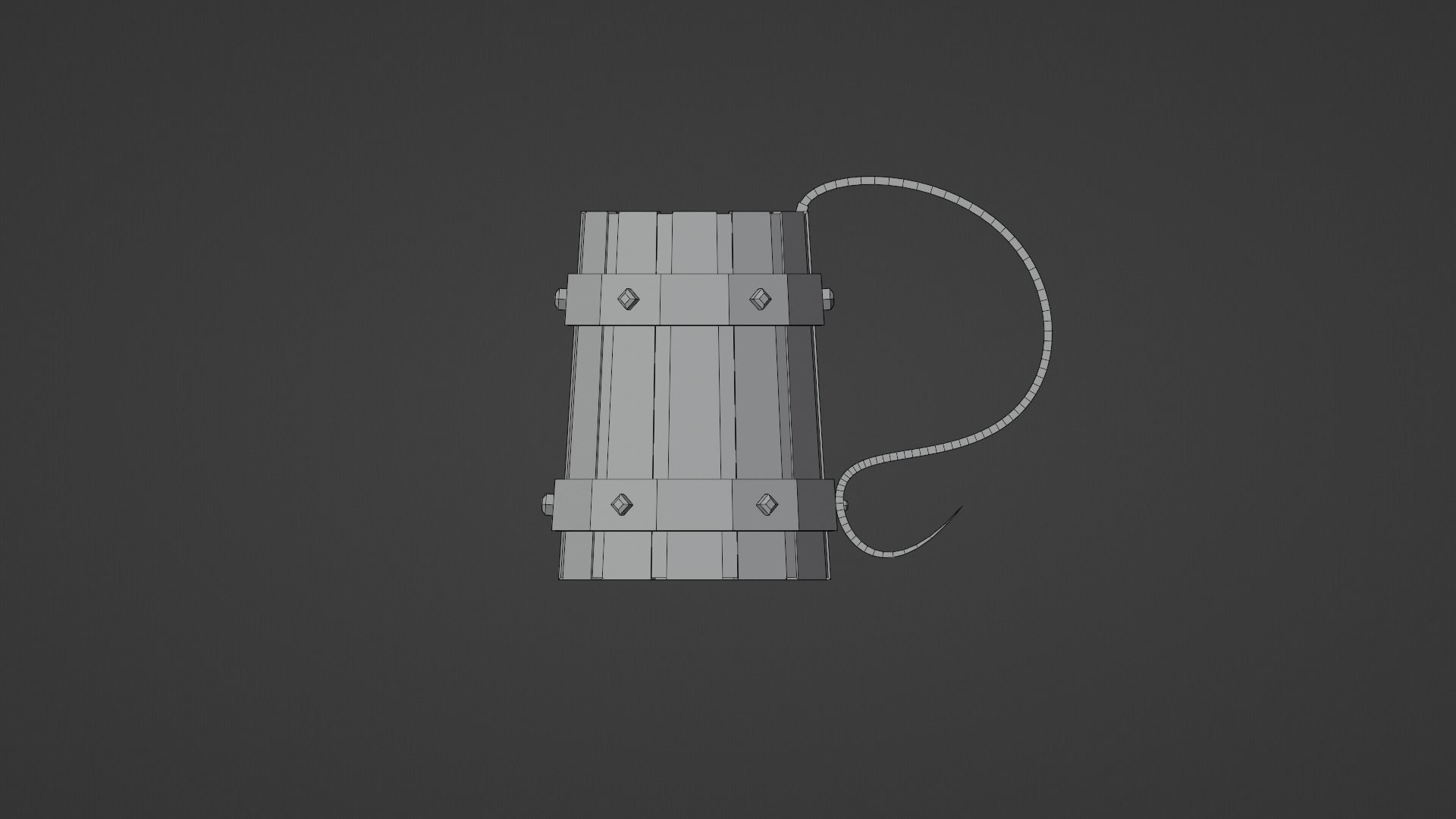 Medieval Mug Game Ready Low-poly 3D model_3