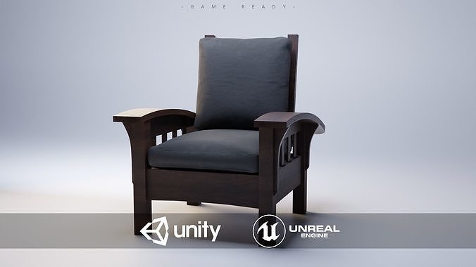 Vintage Chair  Armchair Low-poly 3D model