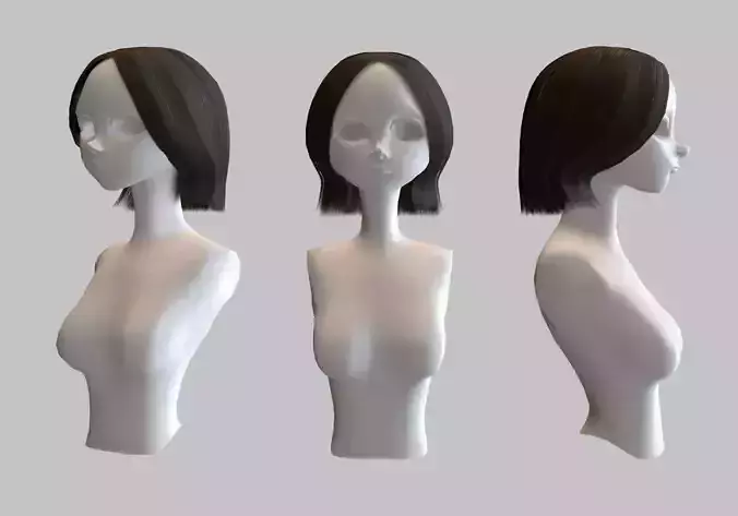 simple short brown hair