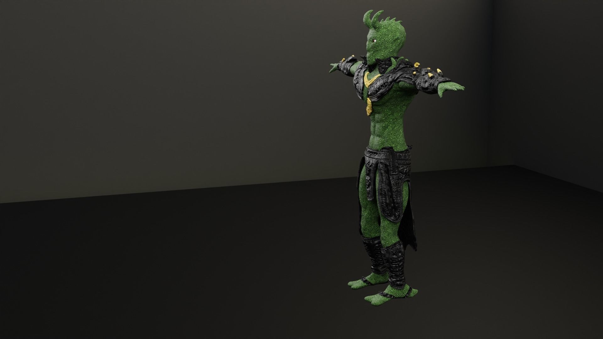 ready for game character Low-poly 3D model_2