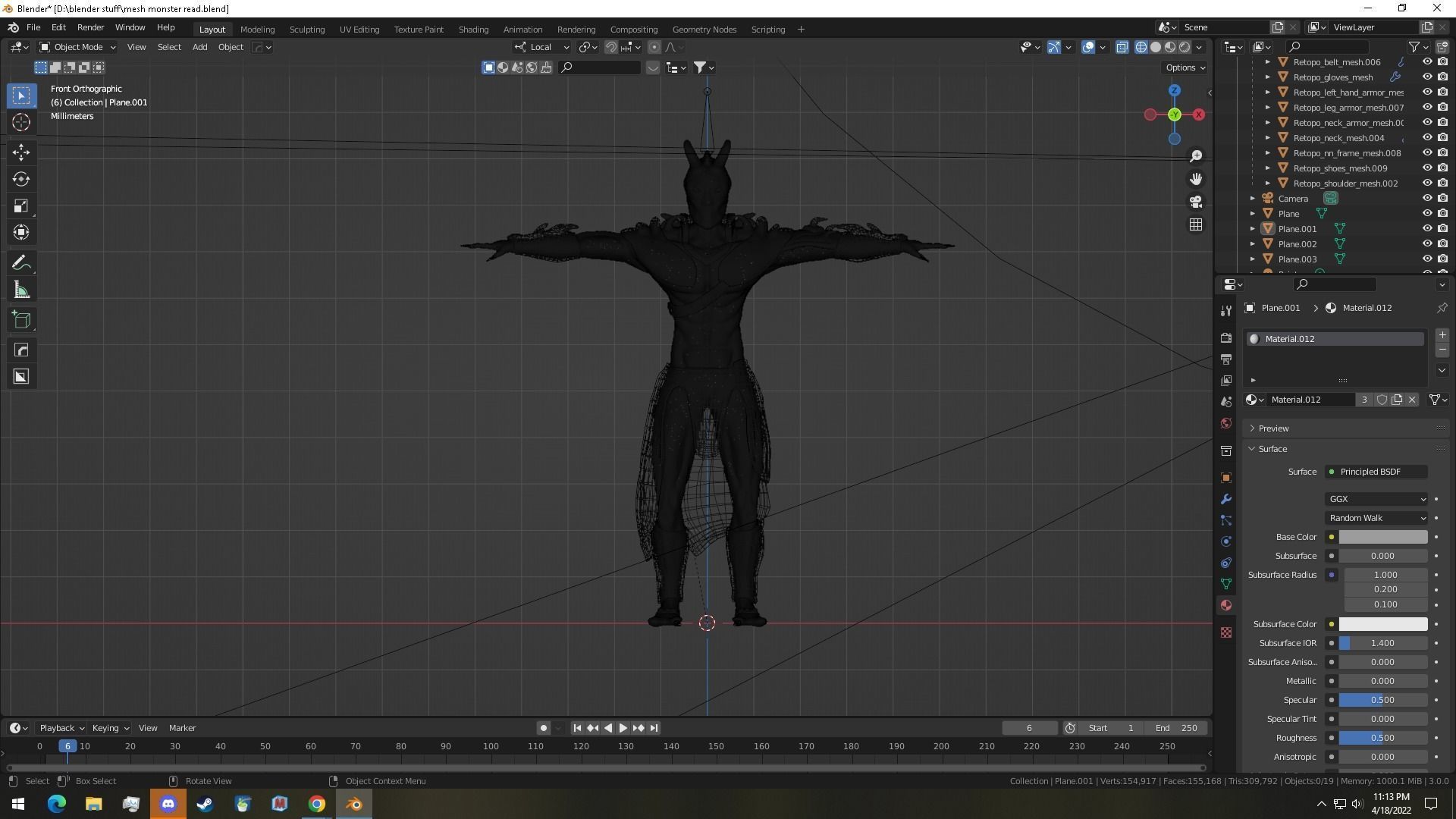 ready for game character Low-poly 3D model_7