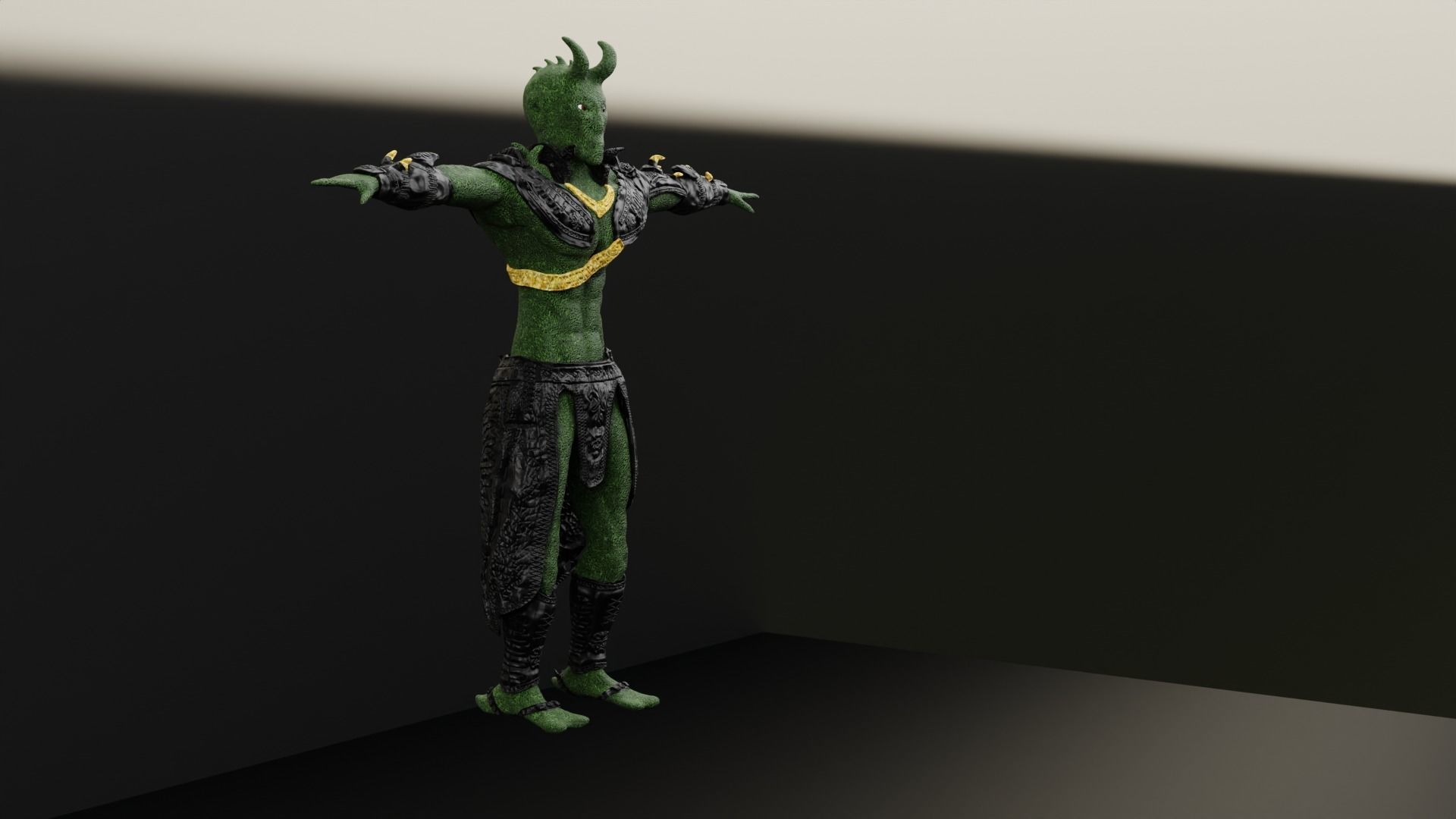 ready for game character Low-poly 3D model_1