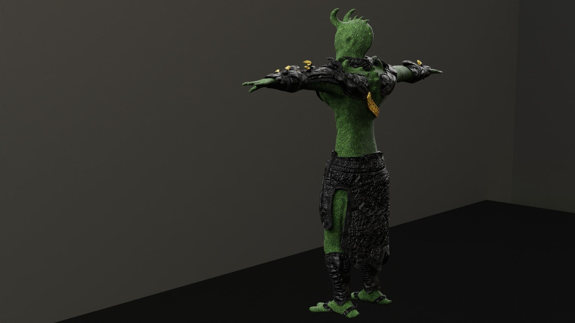 ready for game character Low-poly 3D model_5