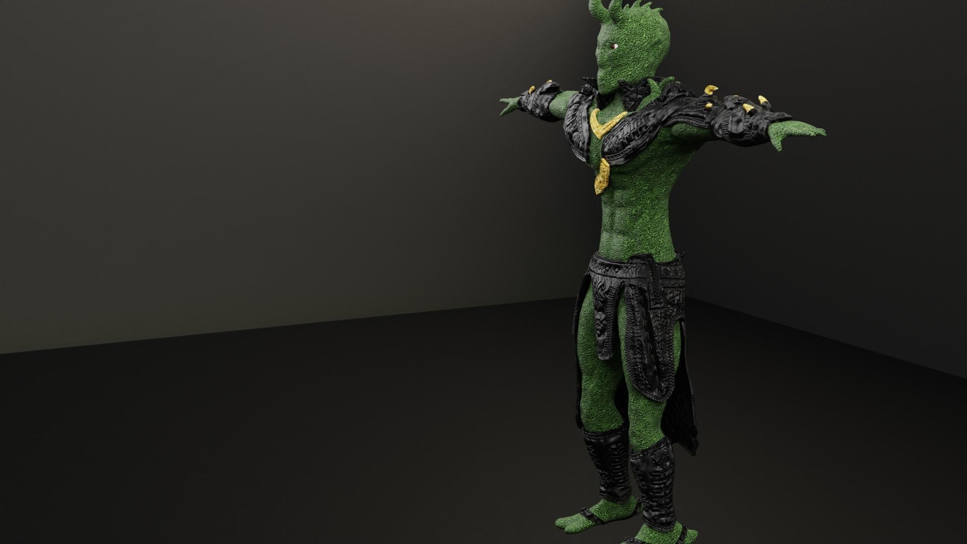 ready for game character Low-poly 3D model_4