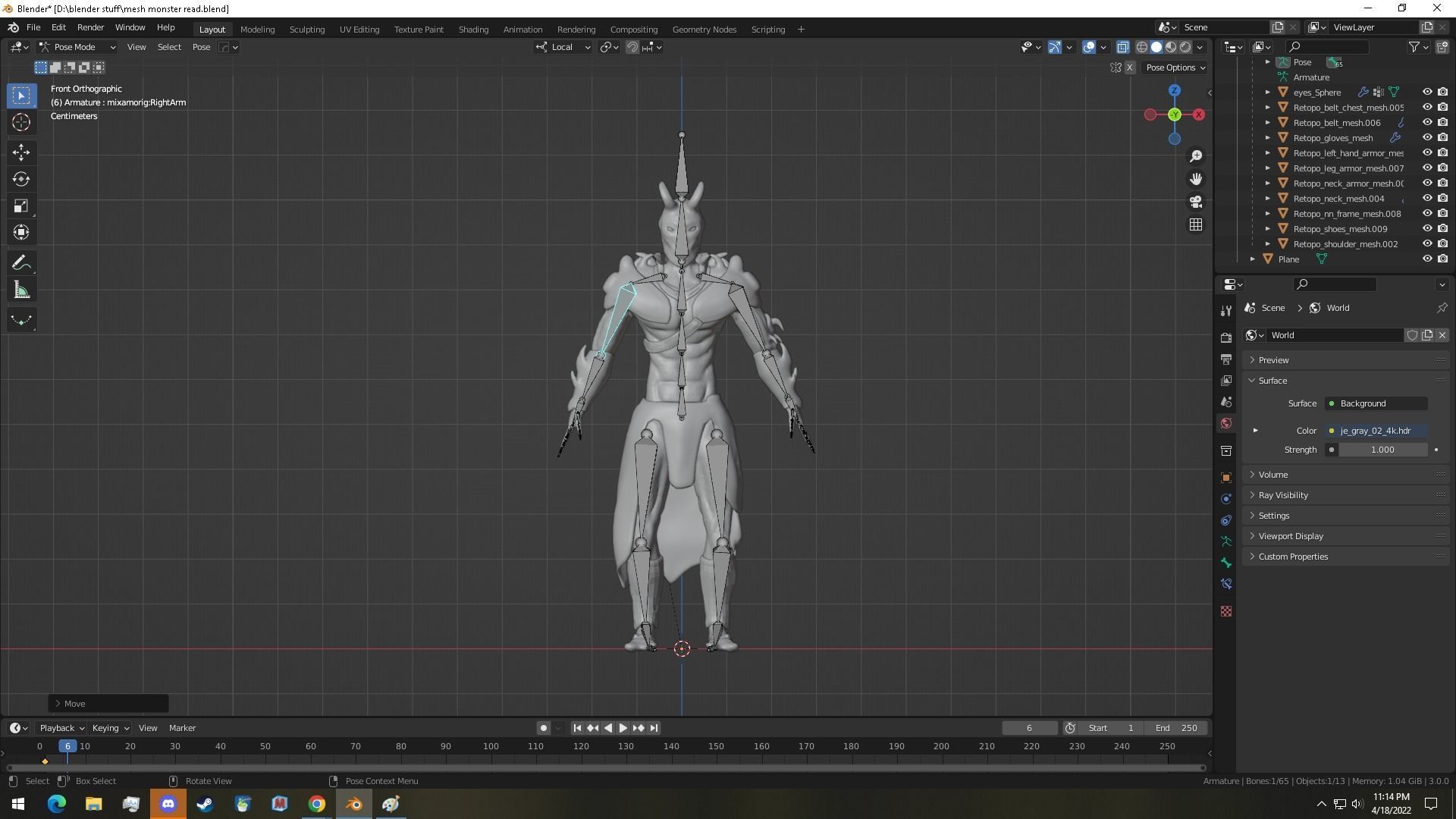 ready for game character Low-poly 3D model_6