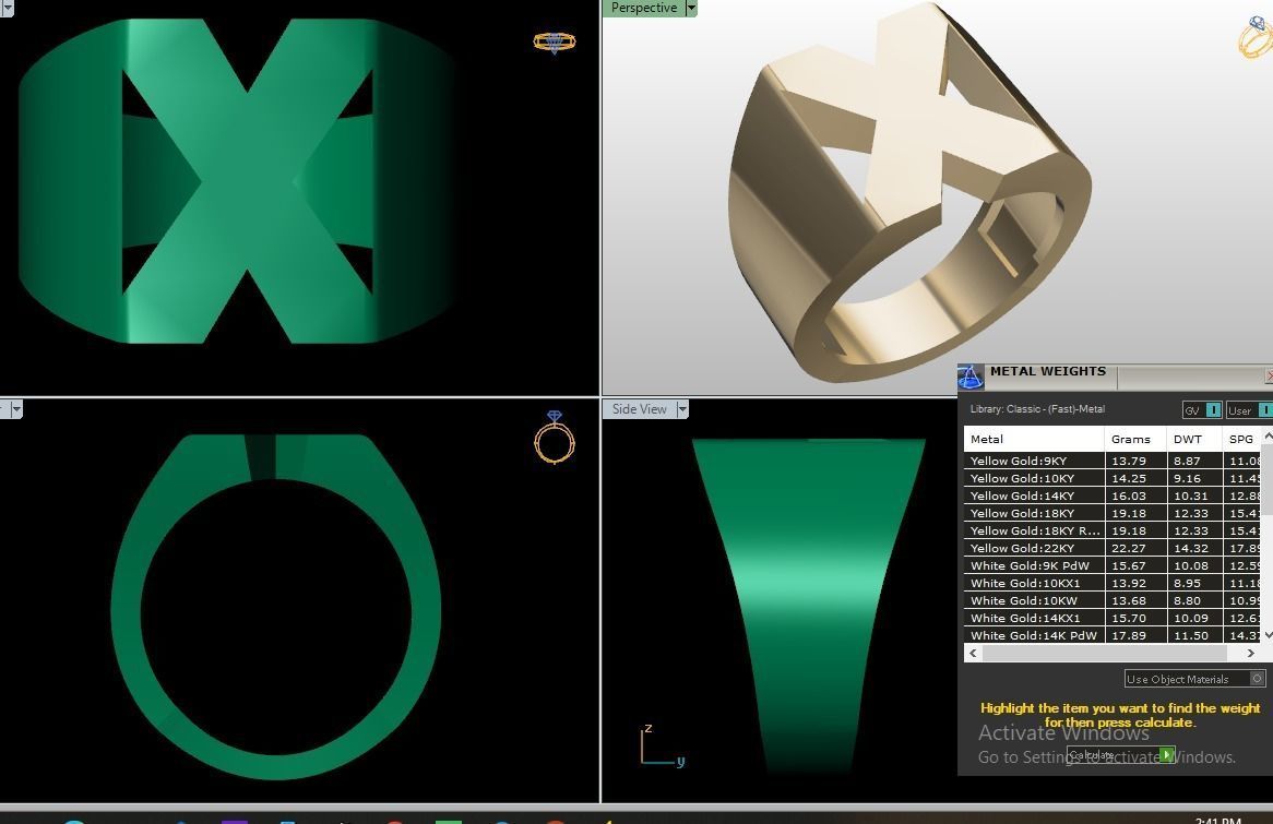 Letter rings  3D print model_18