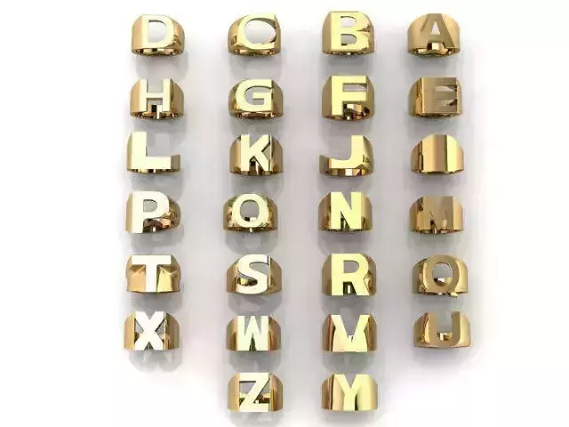 Letter rings  3D print model