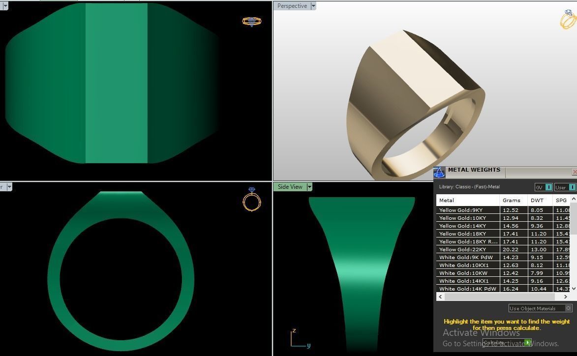 Letter rings  3D print model_2