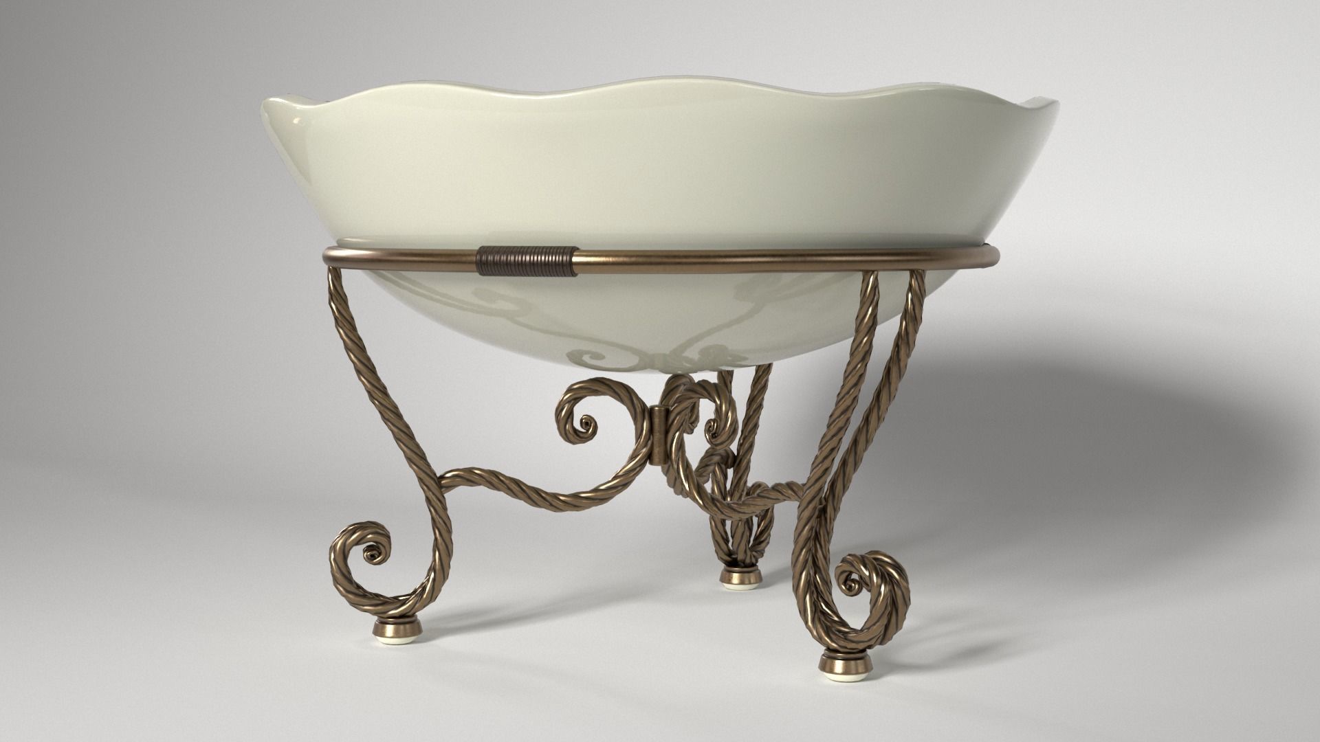 Vintage Bowl 3D model_3