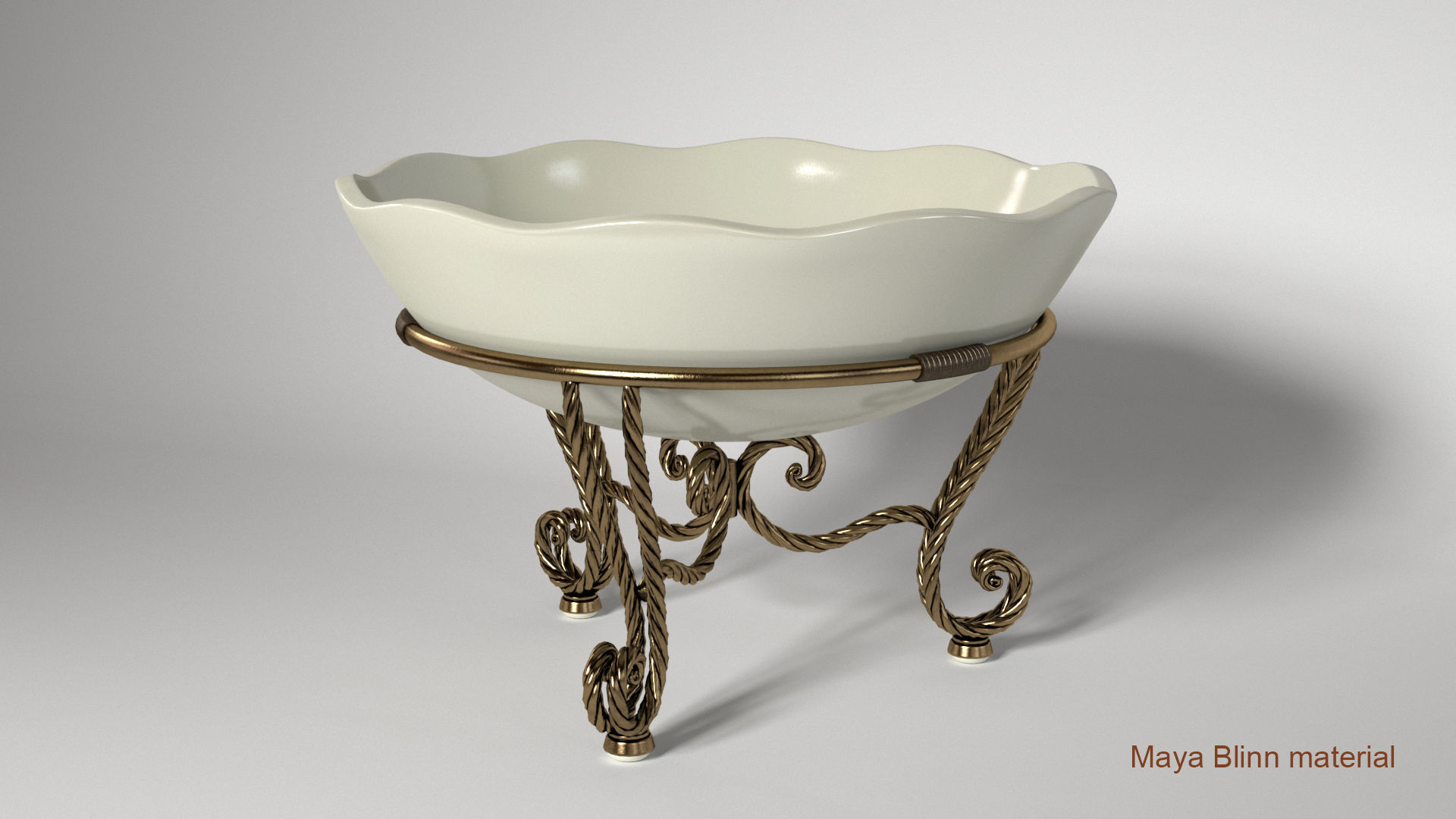 Vintage Bowl 3D model_6