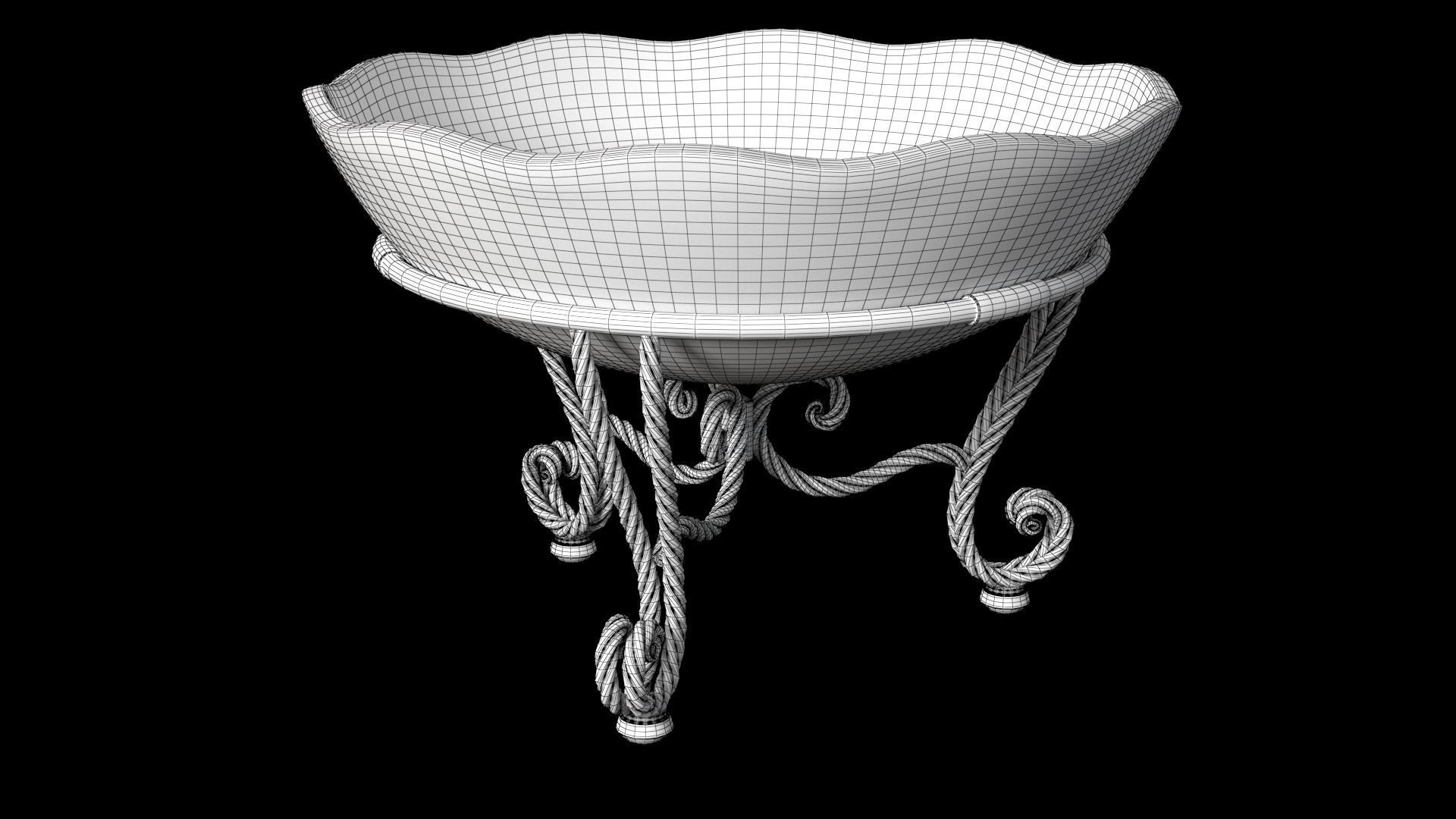 Vintage Bowl 3D model_7