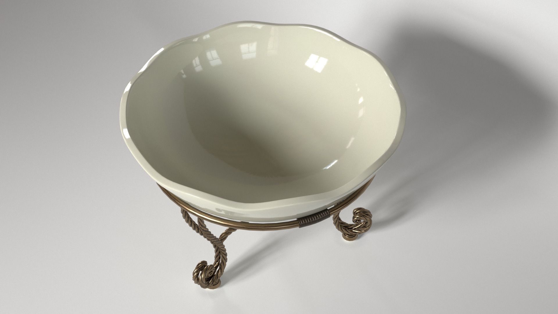 Vintage Bowl 3D model_4