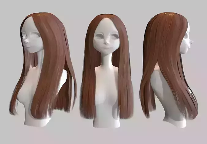 long brown straight hair