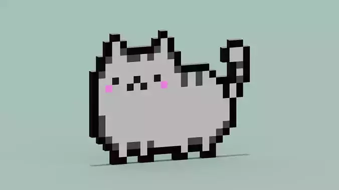Pixel Cat Symbol