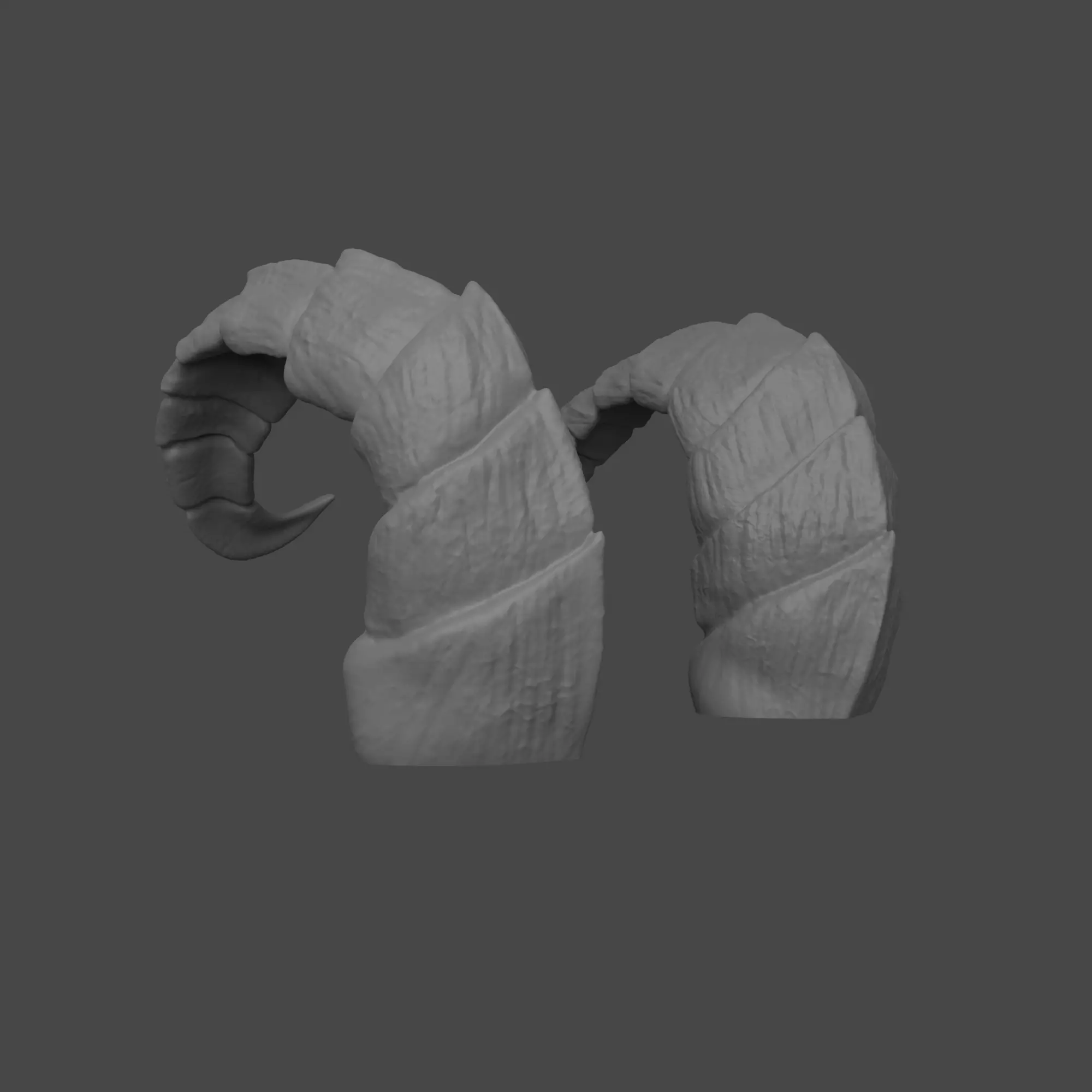 Devil Dragon Horns 3D print model