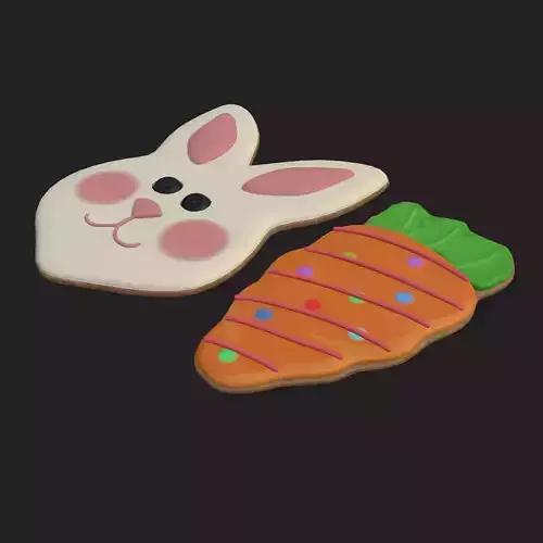 Bunny and Carrot Cookie