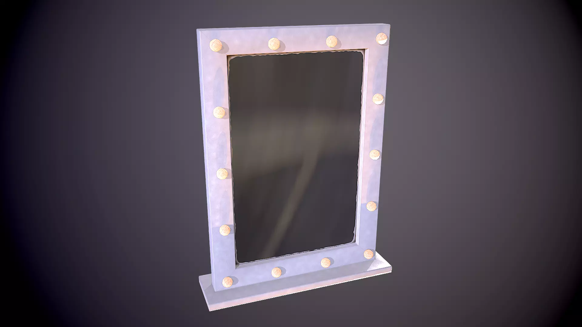 Make-up mirror table glass looking-glass interior Low-poly 3D model