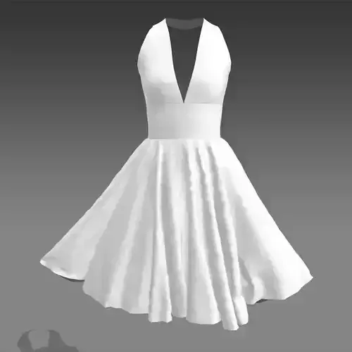 DRESS WHITE MATTE LOOK STYLE