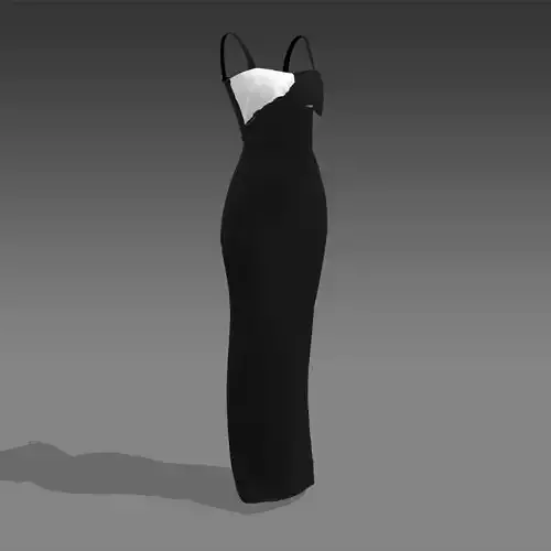 DRESS DRAPED BLACK AND WHITE LOOK