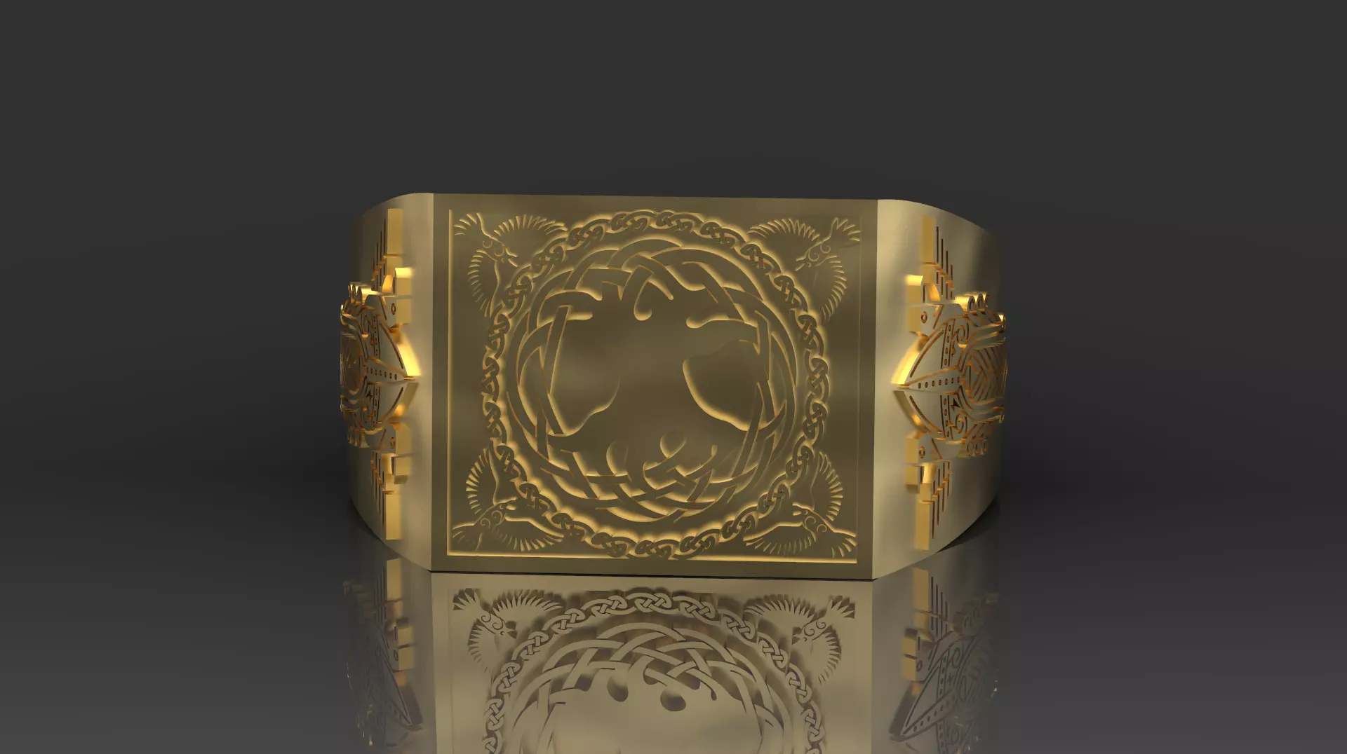 Scandinavian ring 3D print model