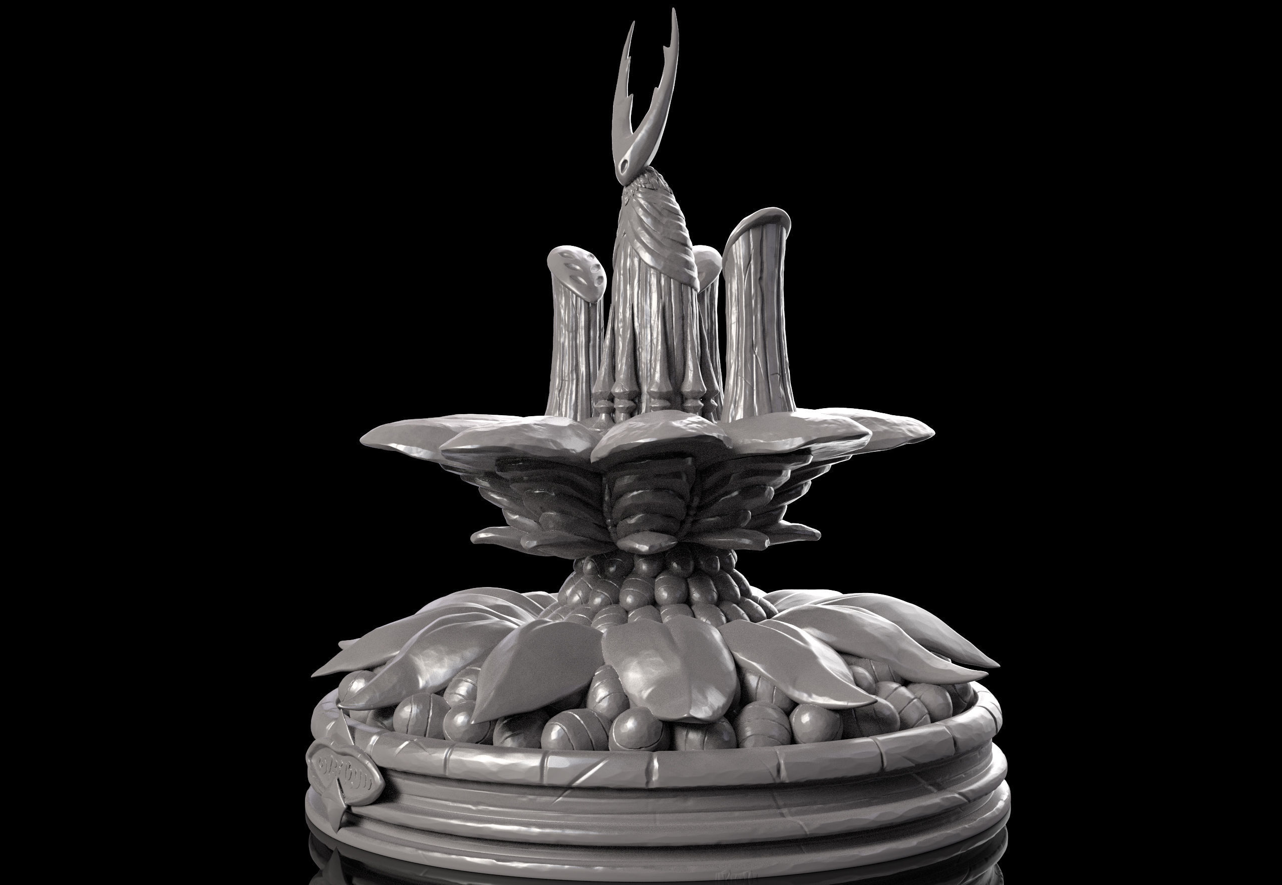 Hollow Knight The City of Tears Statue 3D print model_1