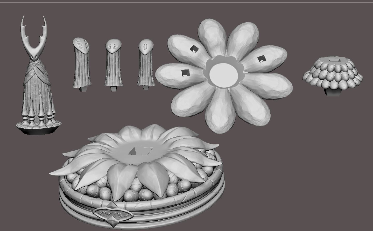 Hollow Knight The City of Tears Statue 3D print model_6