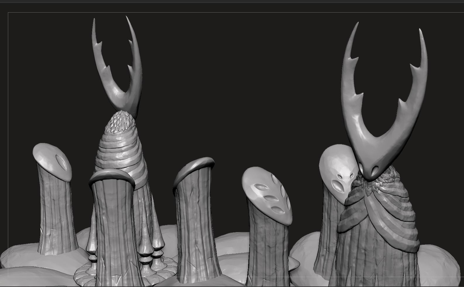 Hollow Knight The City of Tears Statue 3D print model_12