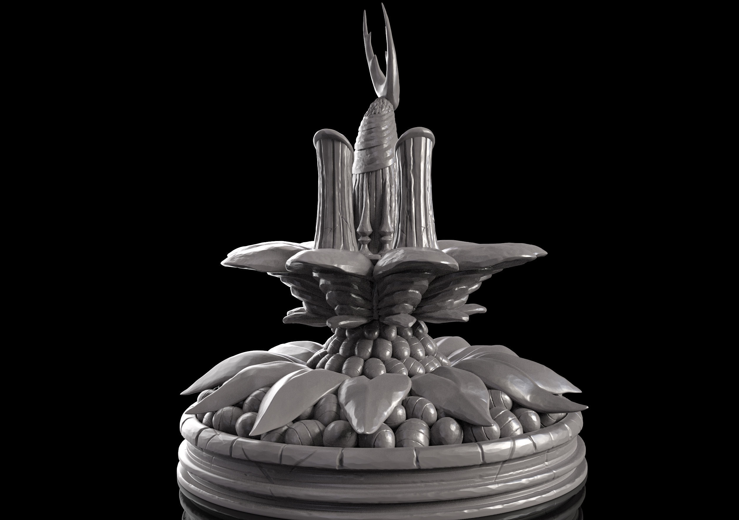 Hollow Knight The City of Tears Statue 3D print model_4
