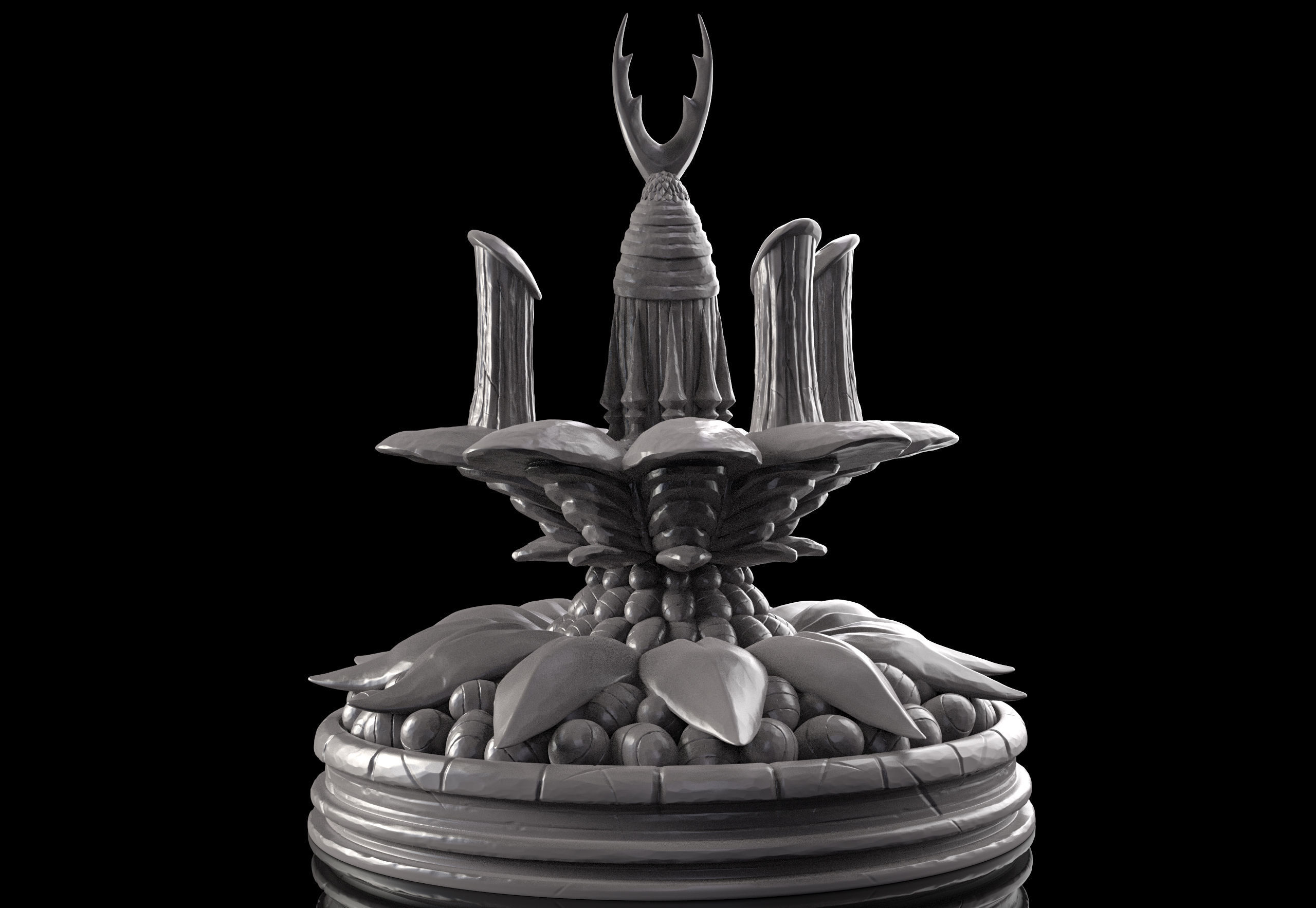 Hollow Knight The City of Tears Statue 3D print model_5