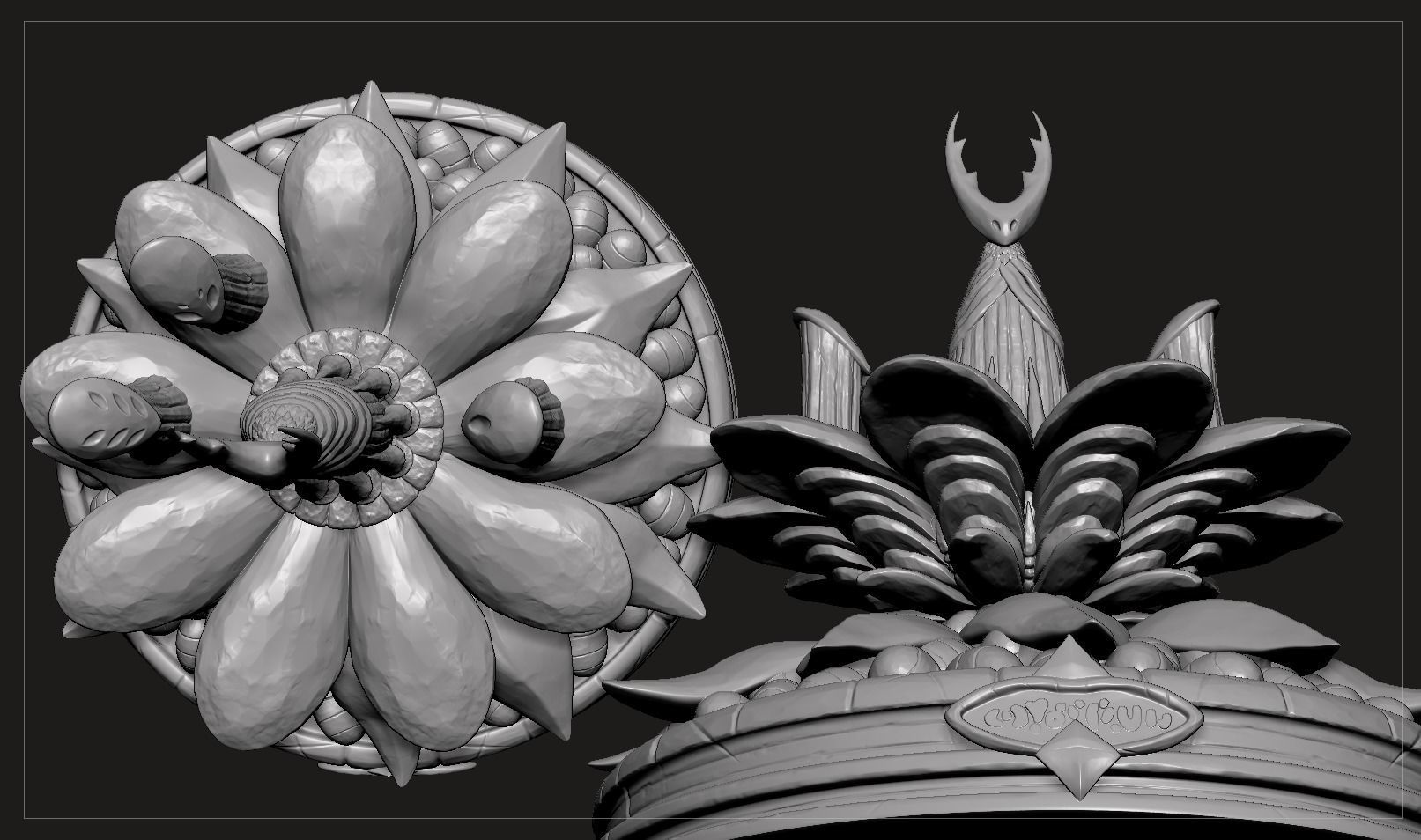 Hollow Knight The City of Tears Statue 3D print model_14