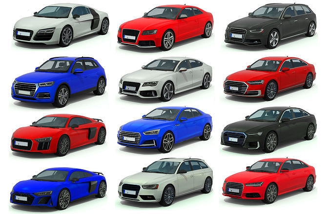 cars pack  Low-poly 3D model