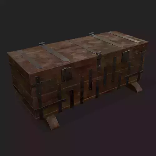 Iron Bound Chest Low-poly 3D model