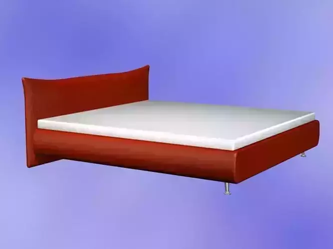 Bed model made of leather