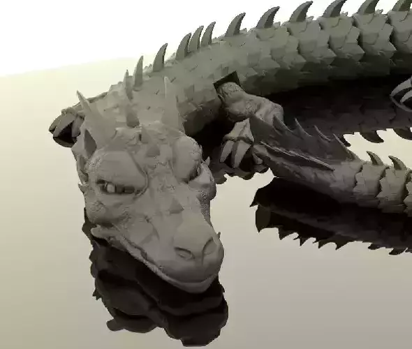 FLEXIBLE AND ARTICULATED DRAGON 3D print model