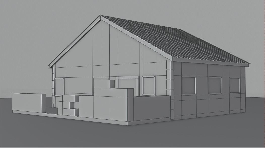 Old House 01 Low-poly 3D model_5