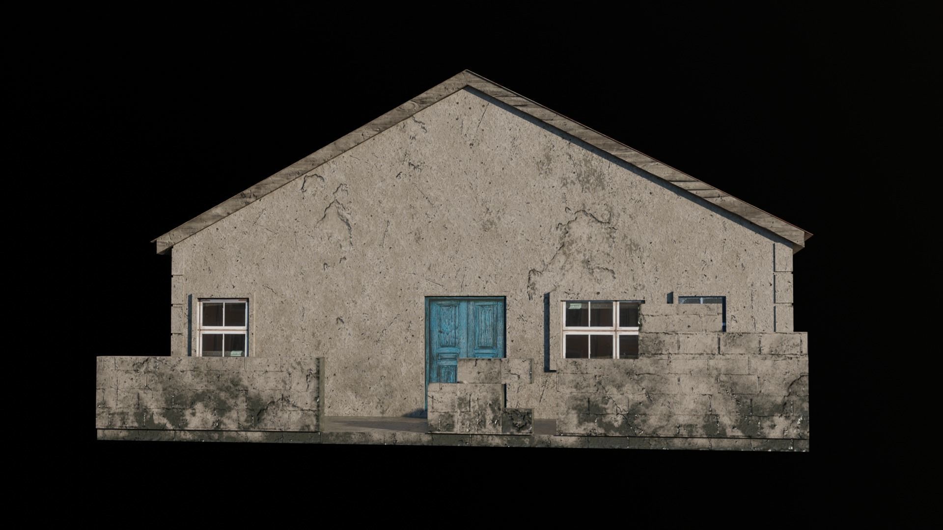 Old House 01 Low-poly 3D model_1