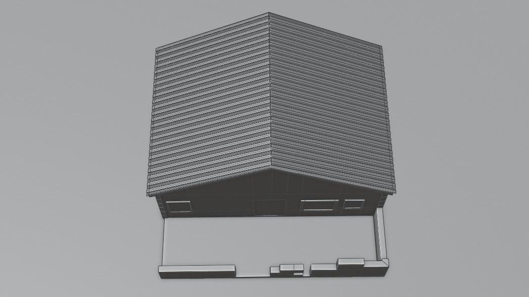 Old House 01 Low-poly 3D model_7