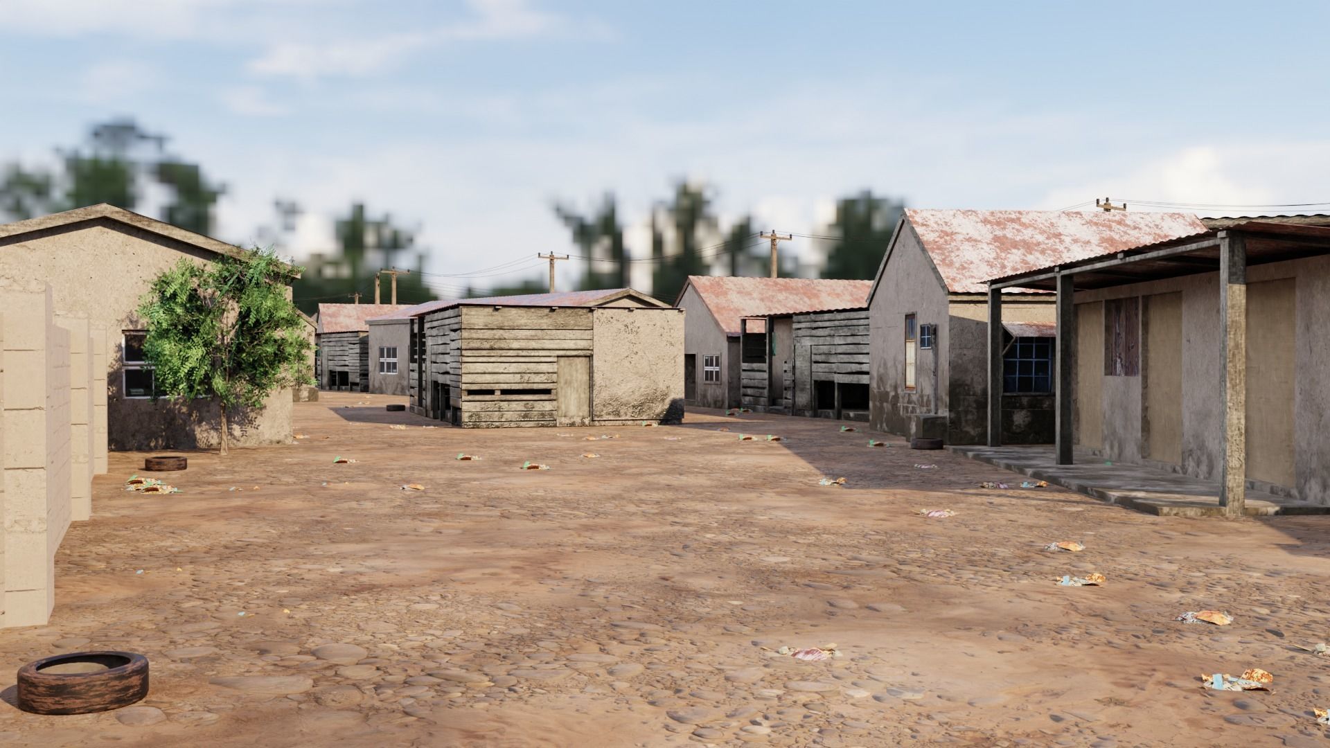 Old House 01 Low-poly 3D model_8