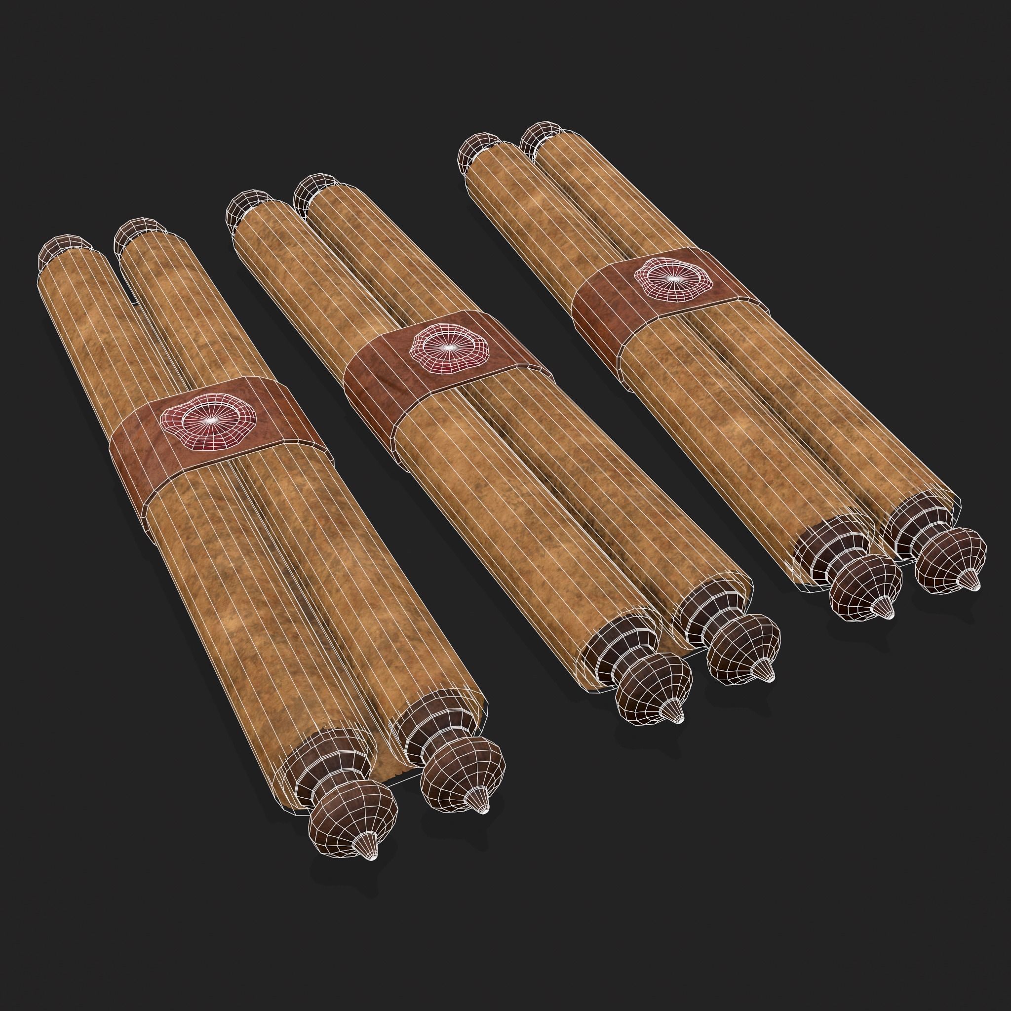 Medieval Chronicle Scrolls Low-poly 3D model_14