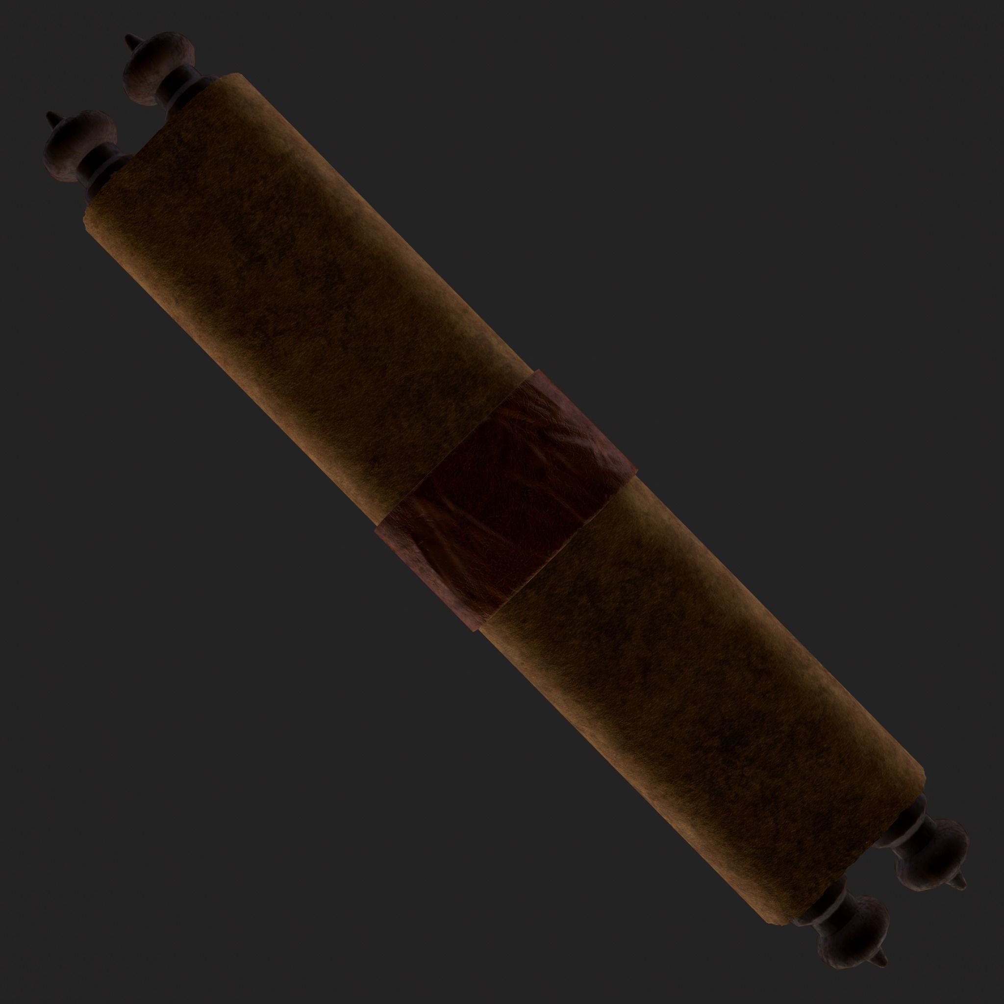 Medieval Chronicle Scrolls Low-poly 3D model_16