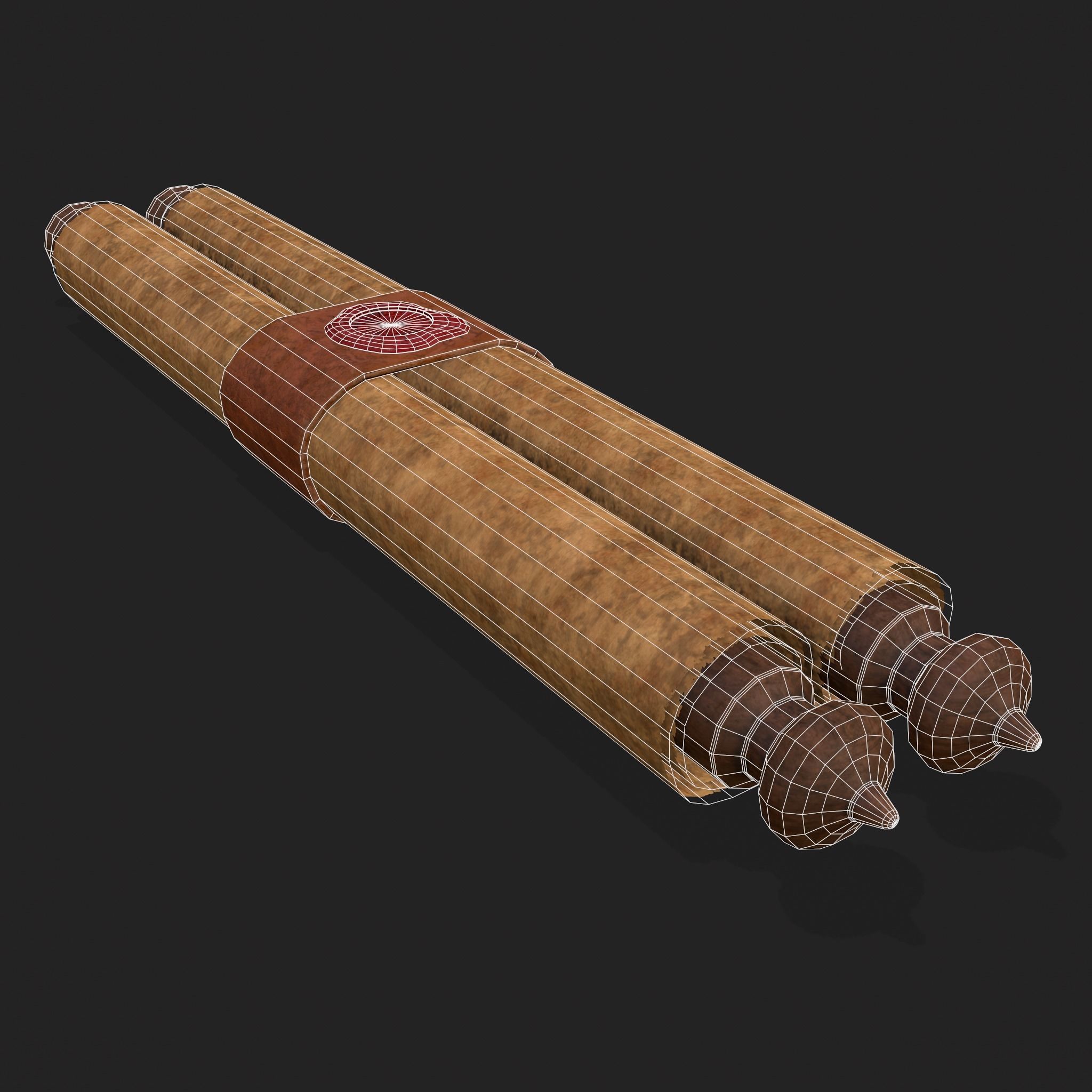 Medieval Chronicle Scrolls Low-poly 3D model_12