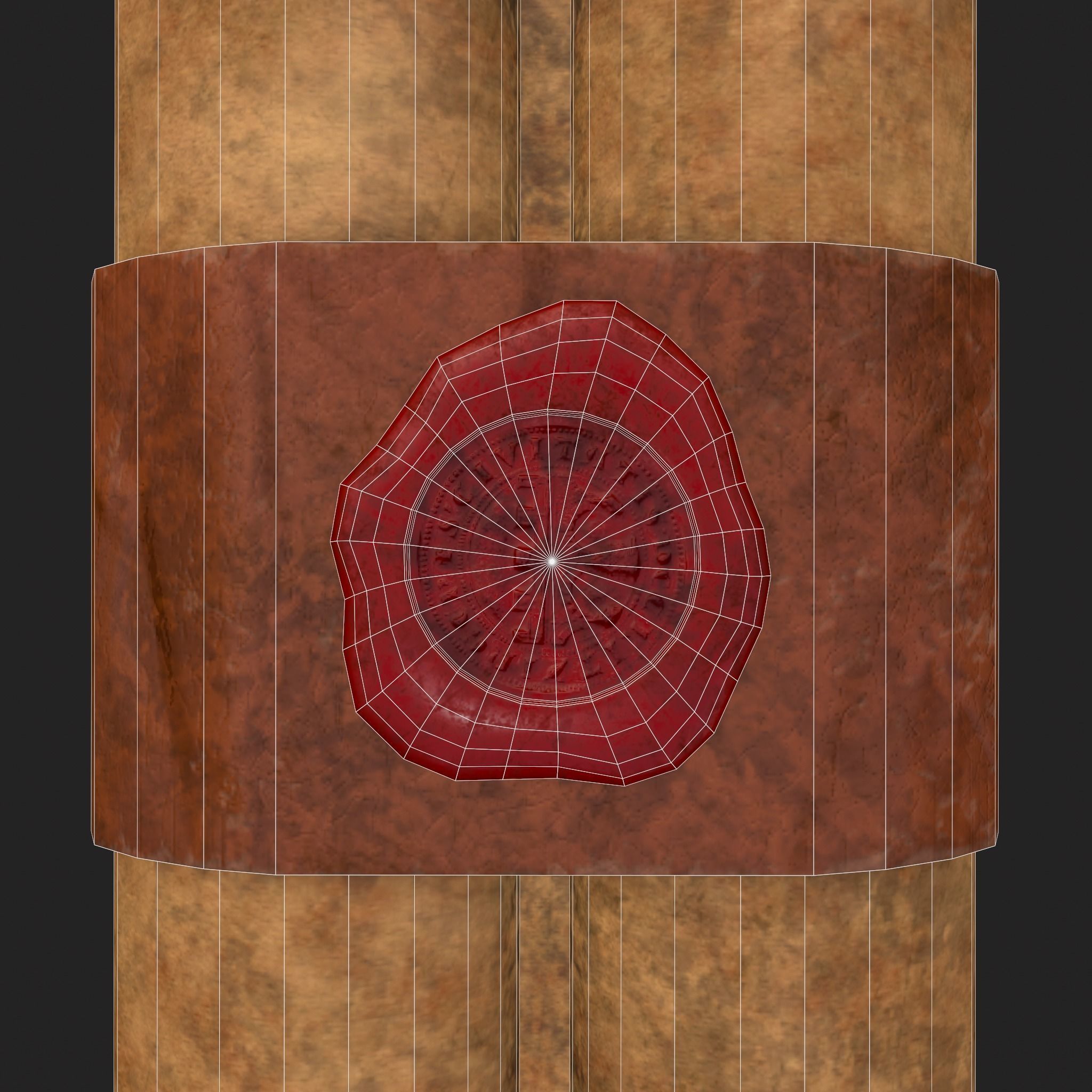 Medieval Chronicle Scrolls Low-poly 3D model_4