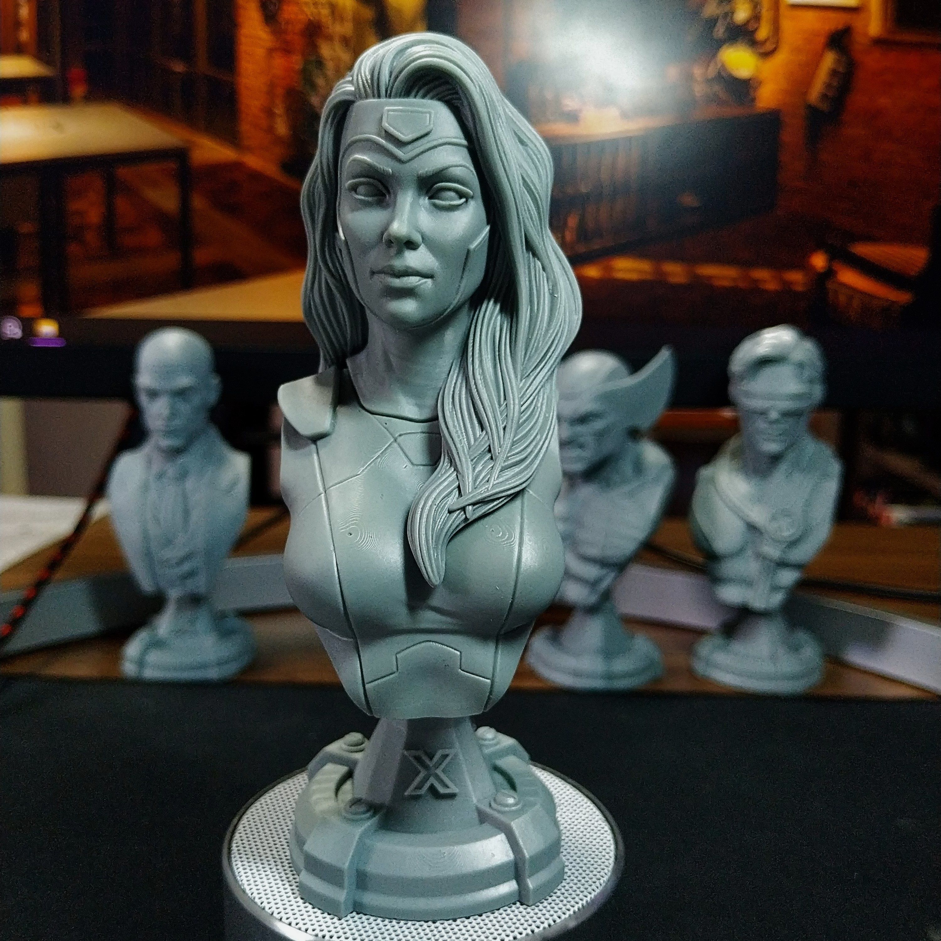 JEAN X- MEN BUST 3D print model_4