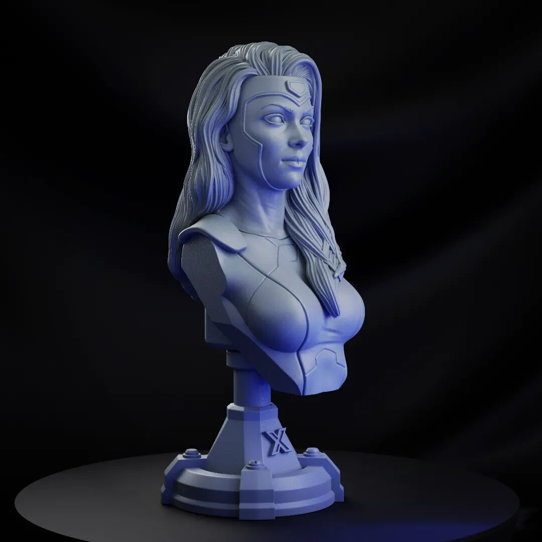 JEAN X- MEN BUST 3D print model_6