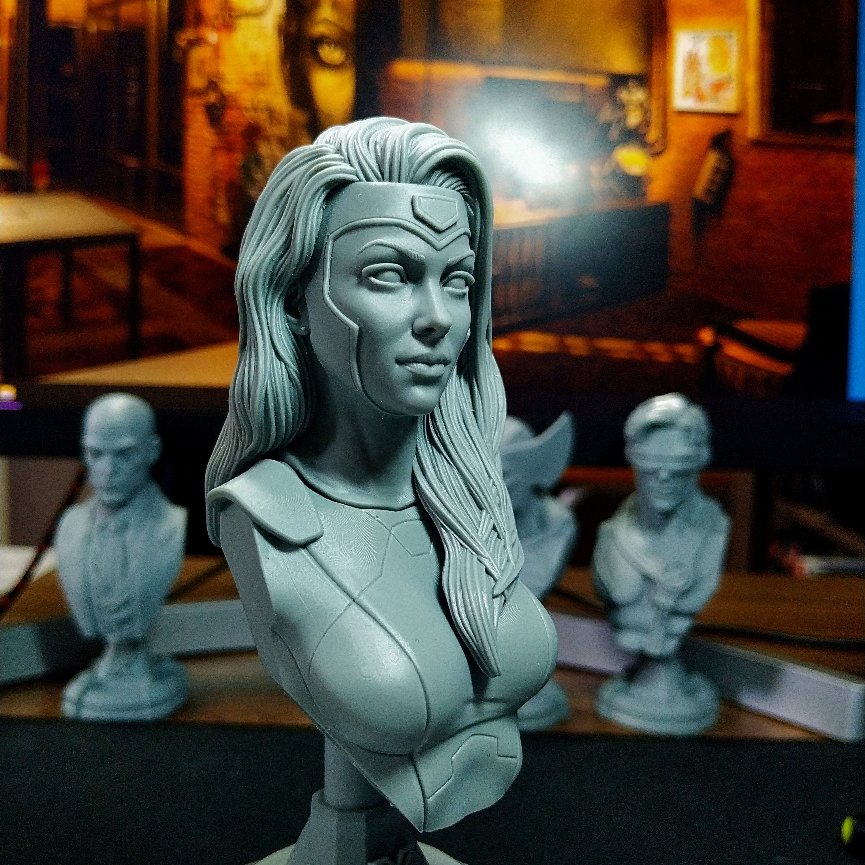 JEAN X- MEN BUST 3D print model_3